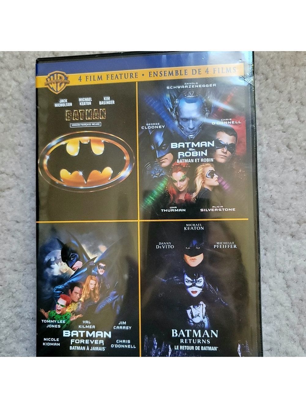 NWT DVD - 4 Film Favorites Batman Collection Bilingual (2 discs)